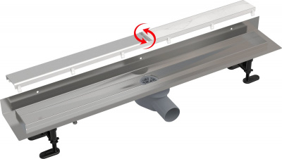 Душевой трап (лоток) AlcaPlast APZ23-DOUBLE9-950 хром